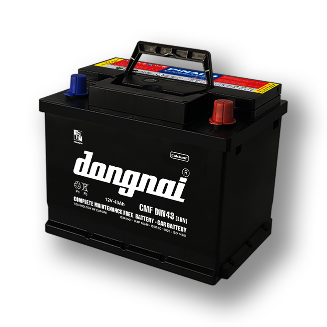 Ắc quy Đồng Nai CMF DIN43 [LBN] (12V-43Ah) chính hãng